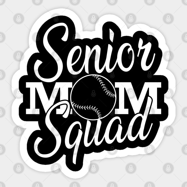 Softball Senior mom squad Sticker by KC Happy Shop